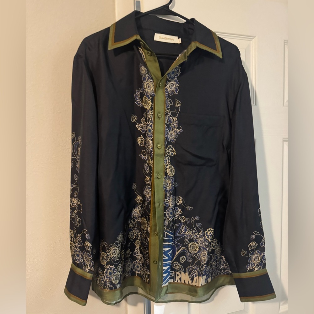 Zimmermann silk button down shirt